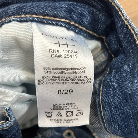 Habitual Dark Blue Flare Jeans - Picture 3 of 4